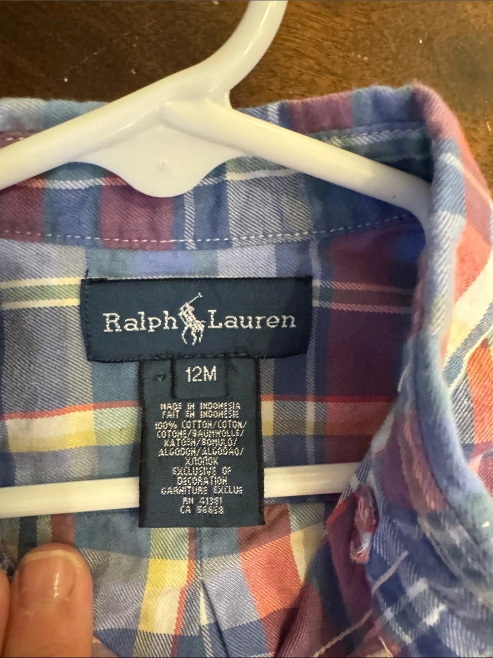 Ralph Lauren Boys Plaid Button-Down Shirt - Red & Blue